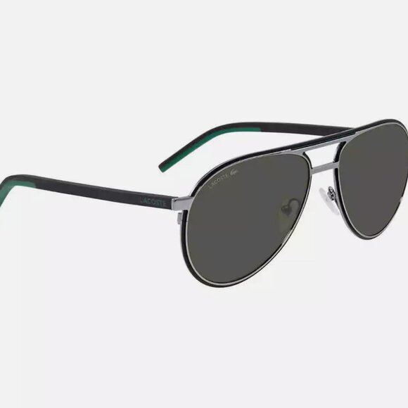 NEW Lacoste Grey Pilot Unisex Sunglasses